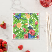 Serviette En Papier Motif tropical (En situation)