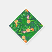 Serviette En Papier Motif tropical, colibris (Coin)