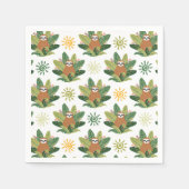 Serviette En Papier Motif Tropical Sloth (Devant)