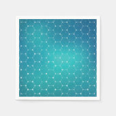 Serviette En Papier Motif Turquoise d'ADN bleu (Devant)