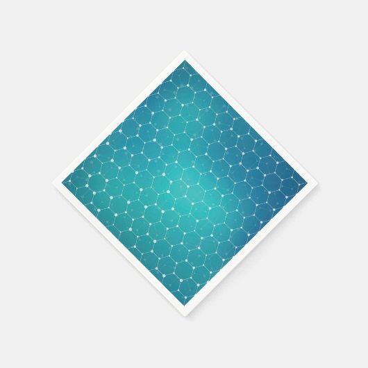 Serviette En Papier Motif Turquoise d'ADN bleu (Coin)