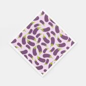Serviette En Papier Motif végétal d'aubergine violet végétal Conceptio (Coin)