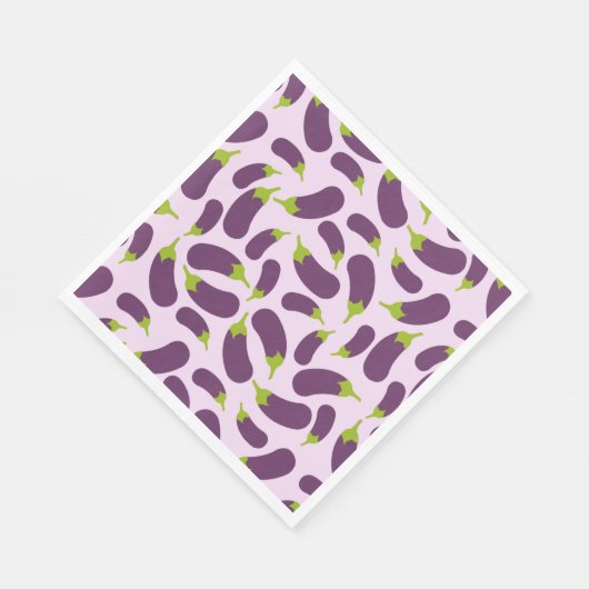 Serviette En Papier Motif végétal d'aubergine violet végétal Conceptio (Coin)
