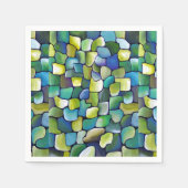 Serviette En Papier Motif vert contemporain (Devant)