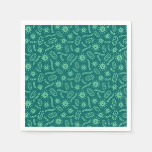 Serviette En Papier Motif vert de microbes