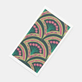 Serviette En Papier motif vert en forme de coque (Coin)