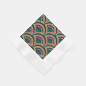 Serviette En Papier motif vert en forme de coque (Coin)