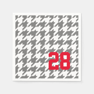 Serviette En Papier Motif Vichy Moderne Joueur d'Équipe de Sport NUMÉR