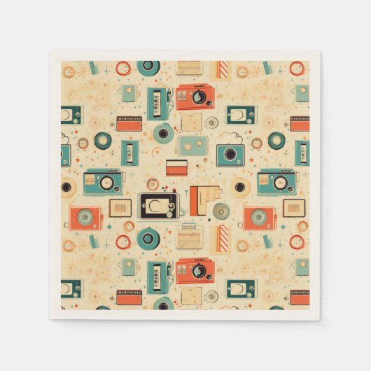 Serviette En Papier Motif vintage (Devant)
