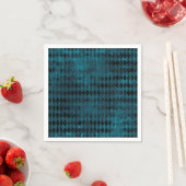 Serviette En Papier Motif vintage Blue & Black Harlequin (En situation)