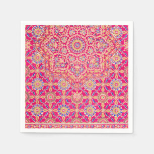 Serviette En Papier Motif vintage de broderie indienne