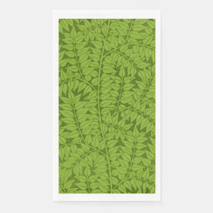 Serviette En Papier Motif vintage feuille verte de William Morris Bran