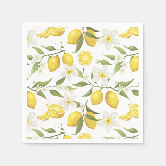 Serviette En Papier Motif vintage Lemon Tree (Devant)