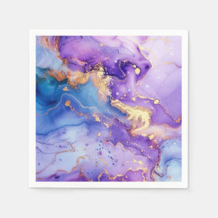 Serviette En Papier Motif Violet Bleu Minimaliste Sans Couture Paillet