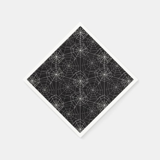 Serviette En Papier Motif Web Halloween Spider | Serviette de table (Coin)