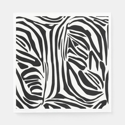 Serviette En Papier Motif zèbre (Devant)