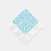 Serviette En Papier Motif Zèbre Bleu (Coin)