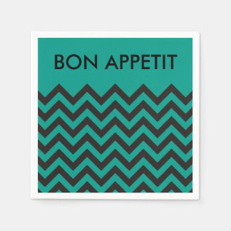 Serviette En Papier Motif ZIGZAG - noir + votre arrière - plan & texte
