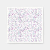 Serviette En Papier Motif zodiaque. GBG blanc x4.b lumineux (Devant)