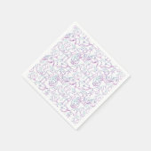 Serviette En Papier Motif zodiaque. GBG blanc x4.b lumineux (Coin)