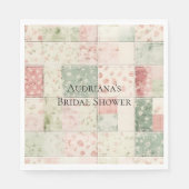 Serviette En Papier Motifs de courte Western Farm rose menthe (Devant)