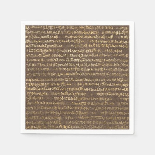 Serviette En Papier Motifs égyptiens d'origine dorée (Devant)
