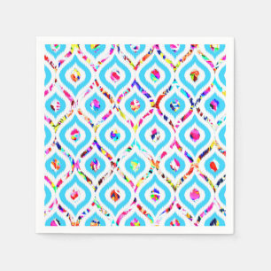Serviette En Papier Motifs zigzag abstraits colorés mignons