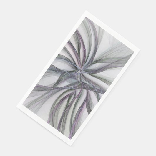 Serviette En Papier Motions Filigree Moderne Abstrait pivotant Fractal (Coin)