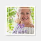 Serviette En Papier Motivational Ajouter une photo Alors quel 70e anni (Devant)