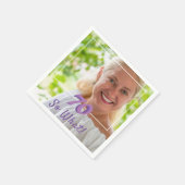 Serviette En Papier Motivational Ajouter une photo Alors quel 70e anni (Coin)