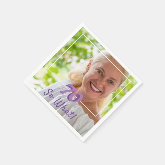 Serviette En Papier Motivational Ajouter une photo Alors quel 70e anni (Coin)