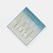 Serviette En Papier Motivationnelle Turquoise Bleu Océan Surf Vagues P (Coin)
