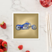 Serviette En Papier Moto 1 - Bleu (En situation)