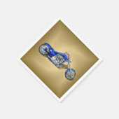 Serviette En Papier Moto 1 - Bleu (Coin)