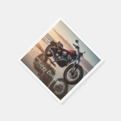 Serviette En Papier Moto au coucher du soleil (Coin)