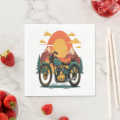 Serviette En Papier Moto avec drapeau américain, 4 juillet (En situation)