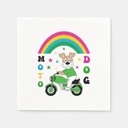 Serviette En Papier Moto Dog (Devant)