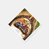 Serviette En Papier Moto magique colorée Anniversaire (Coin)