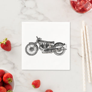 Serviette En Papier Moto Vintage Bruruth Superior