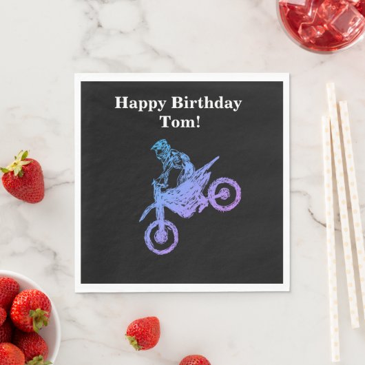 Serviette En Papier Motocross (En situation)