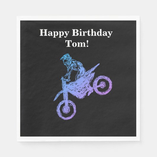 Serviette En Papier Motocross (Devant)