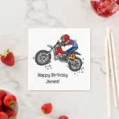 Serviette En Papier Motocross Dirt Bike Anniversaire Fête Personnalisé (En situation)