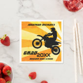 Serviette En Papier Motocross Retro Sunburst Graduation en VTT (En situation)