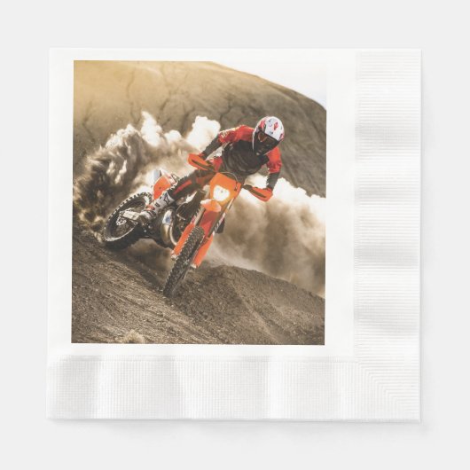 Serviette En Papier Motocross Rider (Devant)