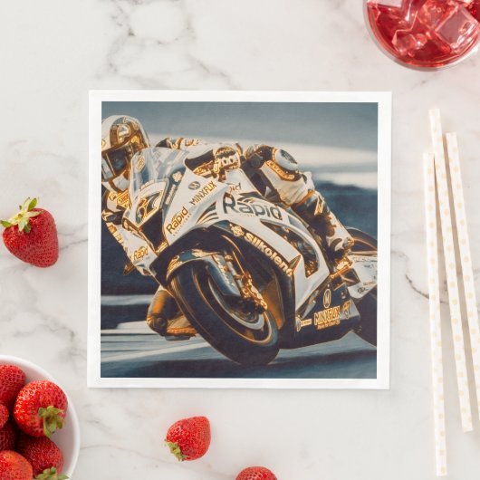 Serviette En Papier Motocycle (En situation)