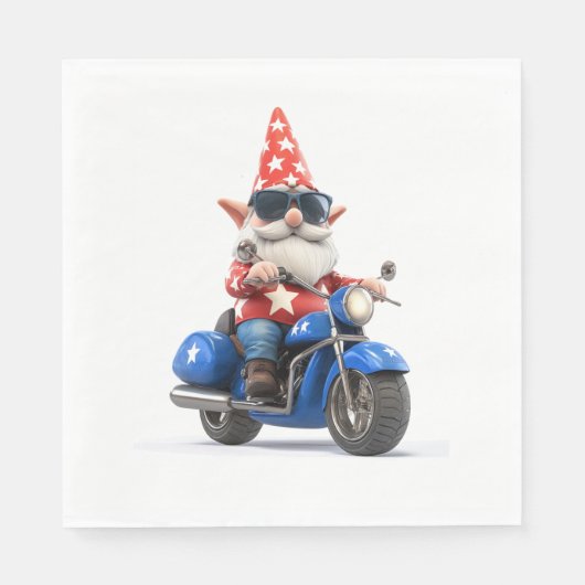 Serviette En Papier Motocyclette américaine Gnome (Devant)