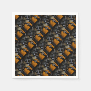 Serviette En Papier Motocyclette Motard