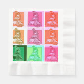 Serviette En Papier Motoneige Pop Art cool (Devant)