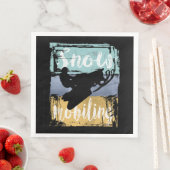 Serviette En Papier Motoneige Retro Style Motoneige (En situation)