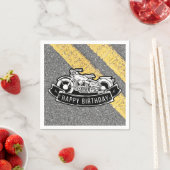Serviette En Papier Motorcycle Biker Bonne fête d'anniversaire service (En situation)